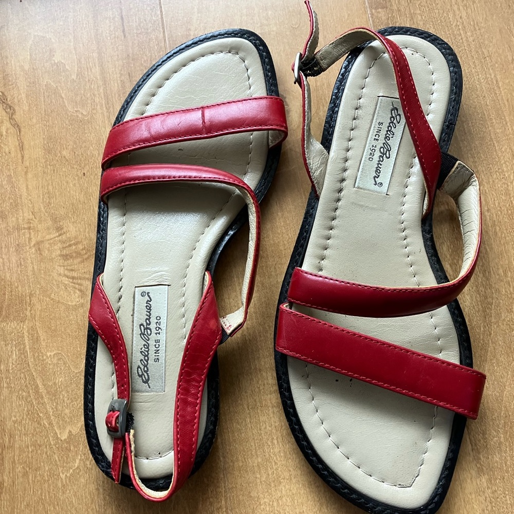 Eddie Bauer red sandals